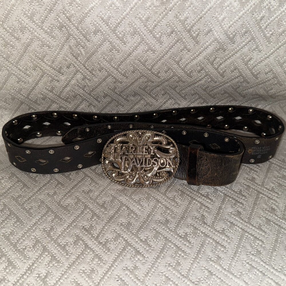 Harley-Davidson Leather Studded Belt - Picture 4 of 6